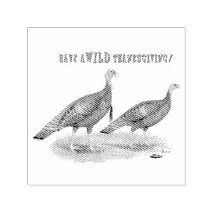 Wild Turkey Thanksgiving Self-inking Stamp