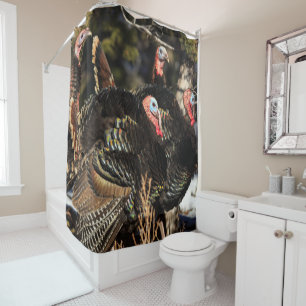Wild Turkeys Shower Curtain