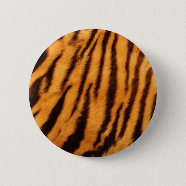 Wild & Vibrant Orange Tiger Stripes 6 Cm Round Badge (Front)