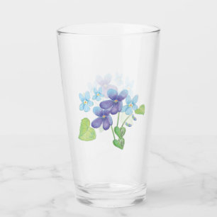 Wild Violet Flowers Illustration  Glass