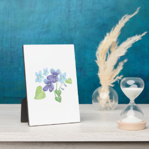 Wild Violet Flowers Illustration  Plaque