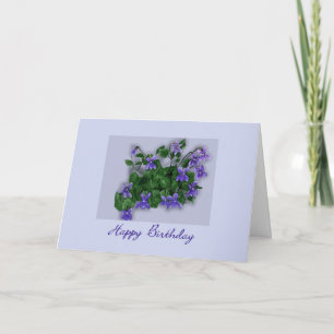 Wild Violets Happy Birthday Card