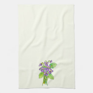 Wild Violets Kitchen Towel