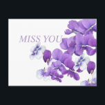 Wild Violets Post Card "Miss You"<br><div class="desc">Purple wild violets suit the mood to say "Miss You".</div>