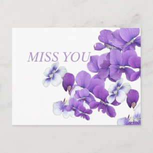 Wild Violets Post Card "Miss You"