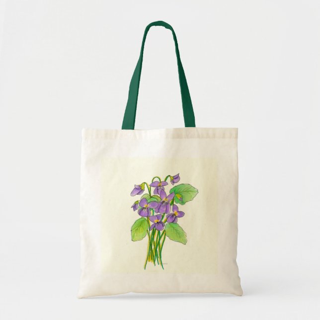 Wild Violets Tote Bag (Front)