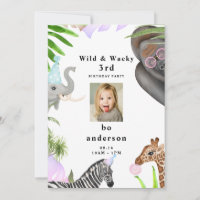 Wild & Wacky Jungle 3rdy Boy Photo Birthday Party 