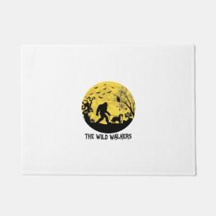 Wild Walkers Bigfoot Walking Bernese Halloween Hau Doormat