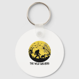 Wild Walkers Bigfoot Walking Bernese Halloween Hau Key Ring