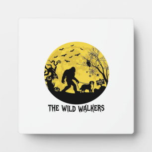 Wild Walkers Bigfoot Walking Bernese Halloween Hau Plaque