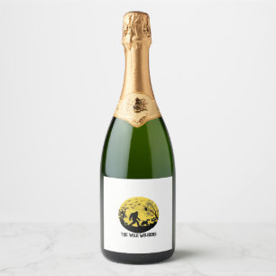 Wild Walkers Bigfoot Walking Bernese Halloween Hau Sparkling Wine Label