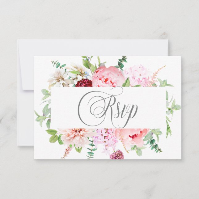 Wild Watercolor Garden | RSVP Card (Front)