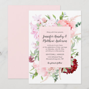 Wild Watercolor Garden Wedding Invitation