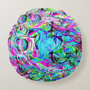 Wild waves...... round cushion