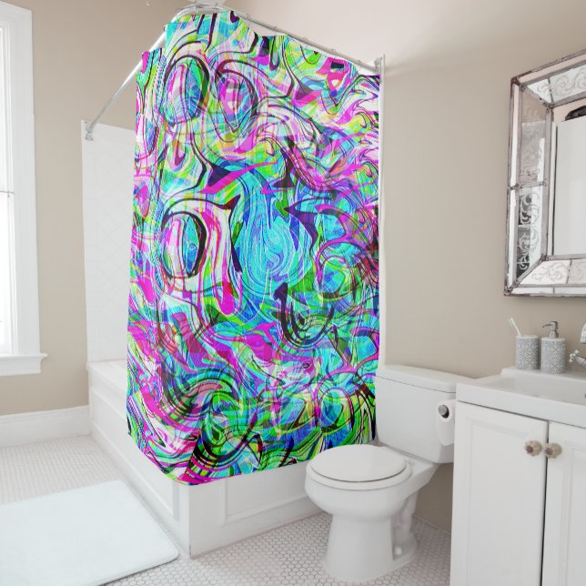 Wild waves....... shower curtain (In Situ)