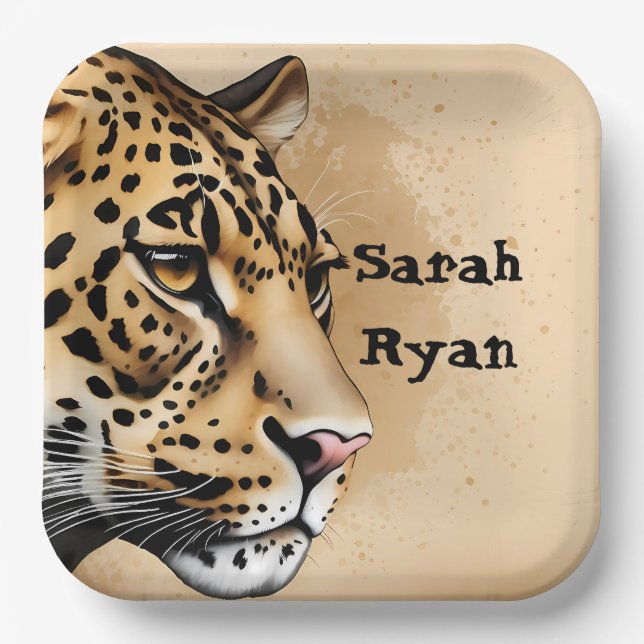 Wild Wedding Invitation Inspired by Nature Paper Plate (Front)