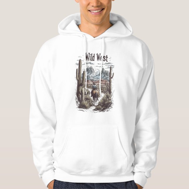 Wild West Adventure Illustration Hoodie (Front)