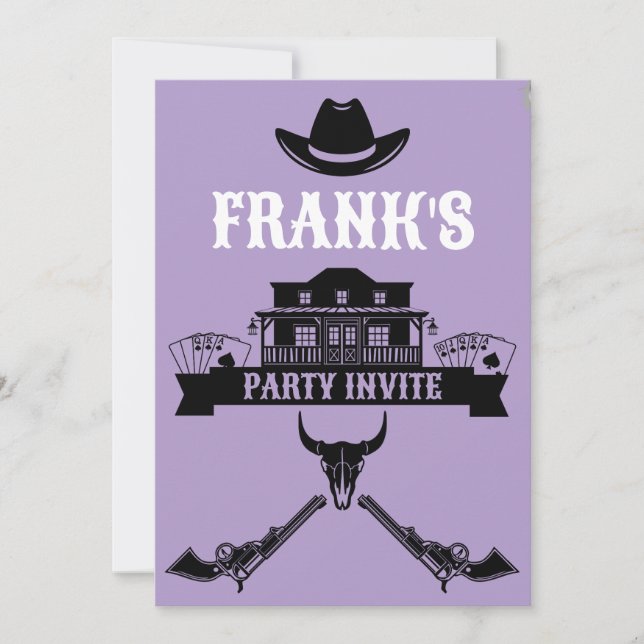 Wild West Americana Birthday Invitation (Front)