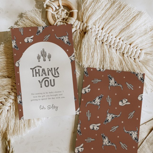 Wild West Baby Shower Thank You Card | Western (Creator Uploaded)