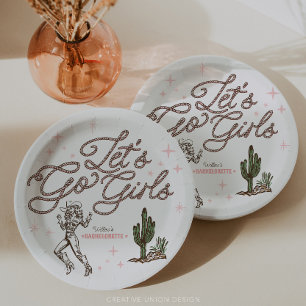 Wild West Bachelorette Last Rodeo Itinerary Paper Plate
