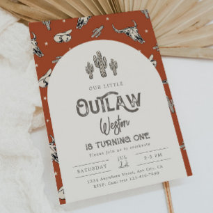Wild West Birthday Invitation Cowboy Invitation