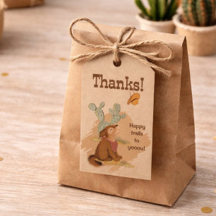 Wild West Birthday Thank You Favour Gift Tags