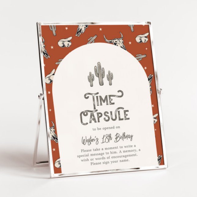 Wild West Birthday Time Capsule Sign (Creator Uploaded)