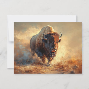 Wild West Bison Postcard