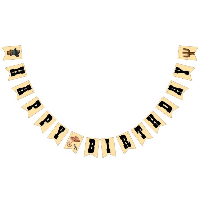 Wild West Buckin' Birthday Bunting (All)