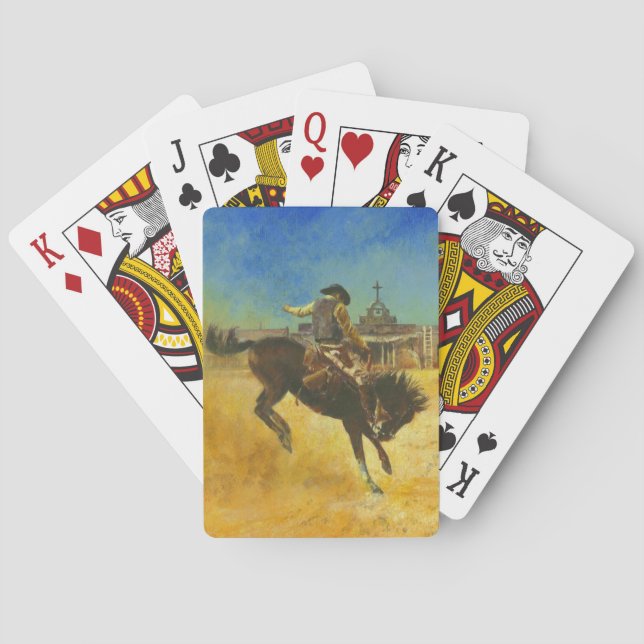 Wild West Bucking Bronco Playing Cards (Back)