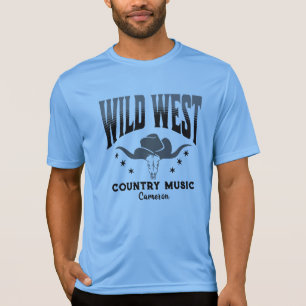 Wild West Cow Cowboy Hat Country Music T-Shirt