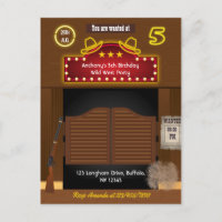 Wild West Cowboy 5th Birthday Party
