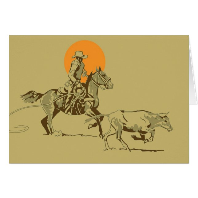 Wild West Cowboy at work (Front Horizontal)