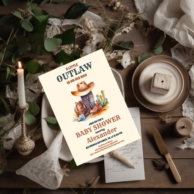 Wild West Cowboy Baby Shower Invitation (Creator Uploaded)
