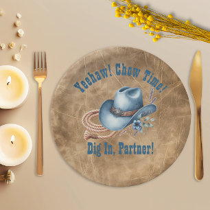 Wild West Cowboy Birthday Paper Plate