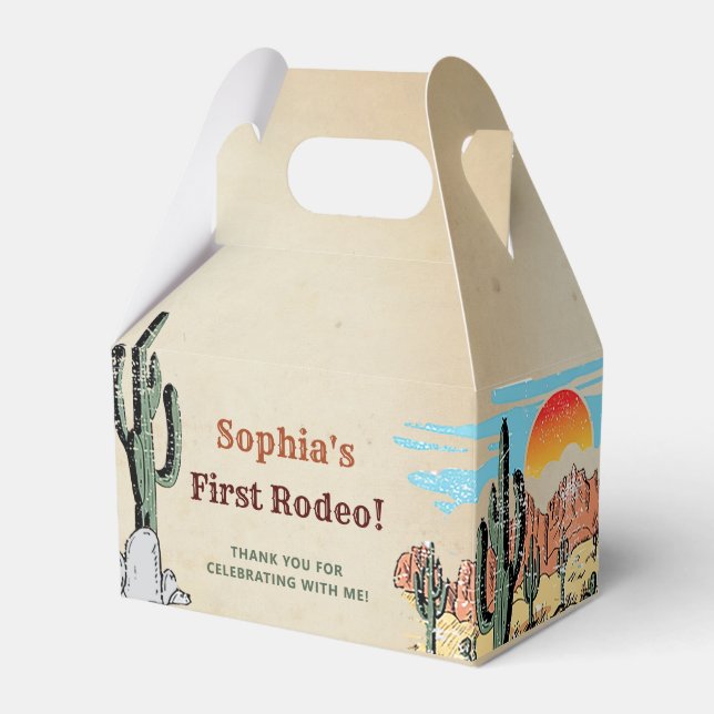 Wild West Cowboy Birthday Party Favour Box (Front Side)