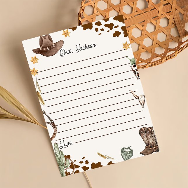 Wild West Cowboy Birthday Party Thank You Card (Creator Uploaded)