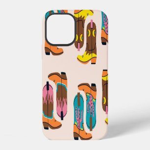 Wild West Cowboy Boots: Fashion Concept Pattern iPhone 12 Case