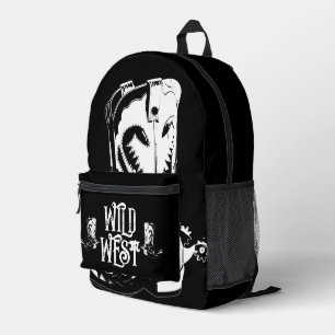 Wild west cowboy boots printed backpack