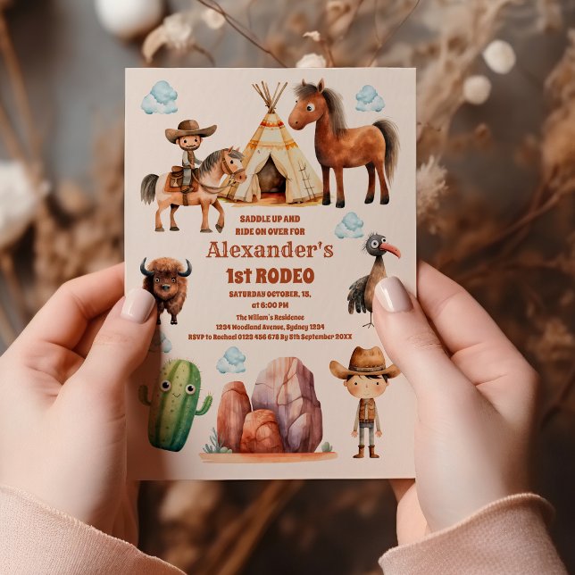 Wild West Cowboy Country Western Birthday Party Invitation (Creator Uploaded)