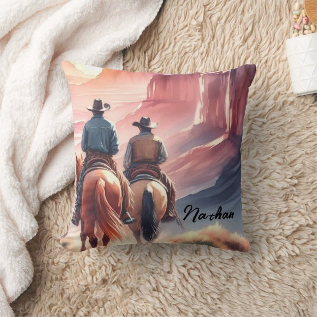 Wild West Cowboy  Cushion (Blanket)