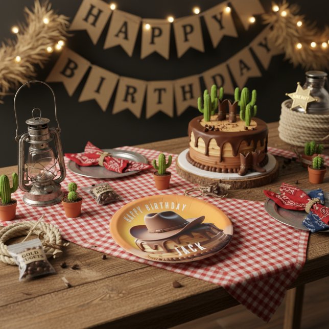 Wild West Cowboy Hat Cake  Paper Plate (Creator Uploaded)