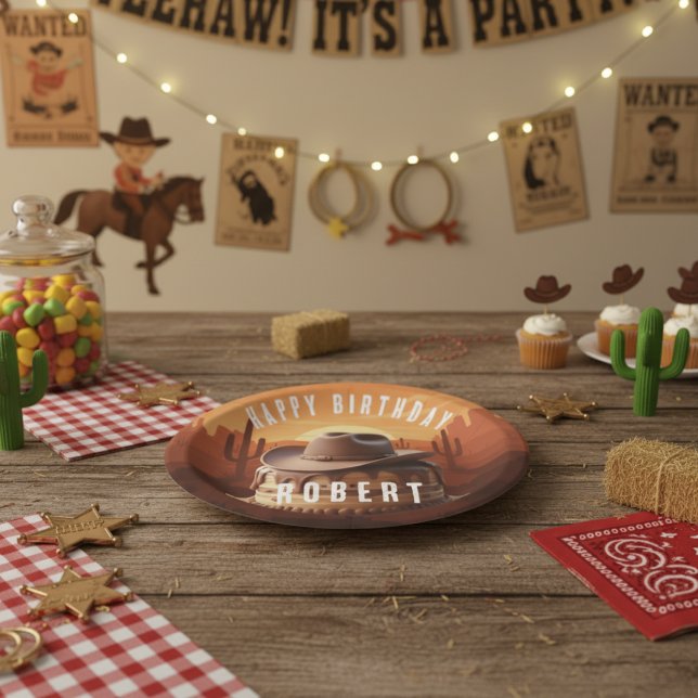 Wild West Cowboy Hat Cake  Paper Plate (Creator Uploaded)