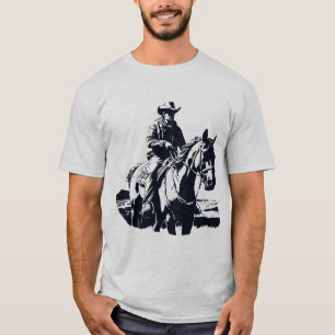 Wild West Cowboy Horse Back Riding T-Shirt