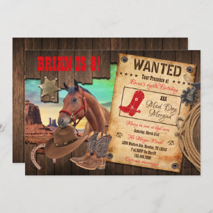Wild West Cowboy Invitation
