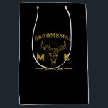 Wild West Cowboy Personalised Groomsmen Monogram Medium Gift Bag<br><div class="desc">Personalised gifts for groomsmen with old western cowboy theme. Decorated with cowboy hat with vintage western font. Text and background colour are editable using the Design Tool to fit your occasion. Get this customise gift for wedding,  bachelor party,  engagement party or any other special occasions.</div>