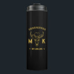 Wild West Cowboy Personalised Monogram Groomsmen Thermal Tumbler<br><div class="desc">Personalised gifts for groomsmen and best man with old western cowboy theme. Decorated with cowboy hat with vintage western font. Text and colour are editable using the Design Tool to fit your occasion. Get this customise gift for wedding,  bachelor party,  engagement party or any other special occasions.</div>