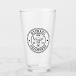 Wild West Cowboy Rustic Logo Customised Groomsmen Glass<br><div class="desc">Personalised gifts for groomsmen with western cowboy theme. Decorated with cowboy hat with vintage western font. Text and colour are editable using the Design Tool to fit your occasion. Get this customise gift for wedding,  bachelor party,  engagement party or any other special occasions.</div>