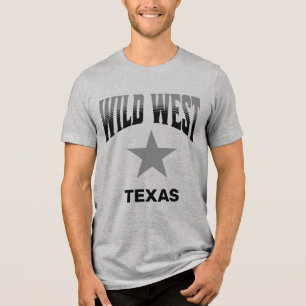 Wild West Cowboy Texas T-Shirt Tri-Blend Shirt