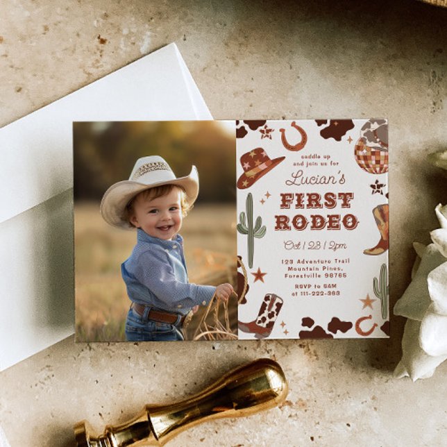 Wild west First Rodeo 1st Birthday party Invitation (Creator Uploaded)